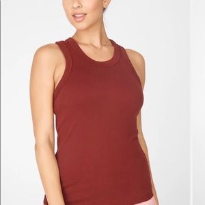 Fabletics Tinsley Tank, NWT, Umbria red, size medium